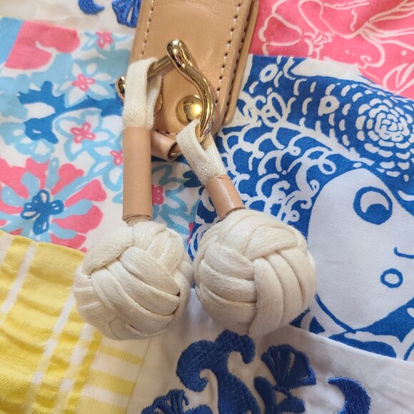 Lily Pulitzer Quilted Beach Tote Carry All - Koi Fish Checkered - Picture 16 of 16